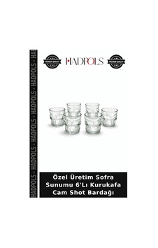 Özel Üretim Sofra Sunumu 6'lı Kurukafa Cam Shot Bardağı Özel Üretim Sofra Sunumu 6'lı Kurukafa Cam Shot Bardağı