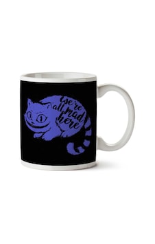 We're All Mad Here Cheshire Cat Alice In Wonderland İki Tarafı Baskılı Kupa Bardak Çok Renkli We're All Mad Here Cheshire Cat Alice In Wonderland İki Tarafı Baskılı Kupa Bardak Çok Renkli