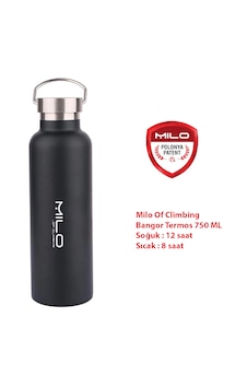 Milo Of Climbing Bangor 750 Ml Çelik Termos Siyah Milo Of Climbing Bangor 750 Ml Çelik Termos Siyah