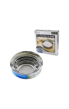 Raund Strainer 6pcs Metal Un Elek Seti 15-17.5-19-20.5-24-27cm Raund Strainer 6pcs Metal Un Elek Seti 15-17.5-19-20.5-24-27cm