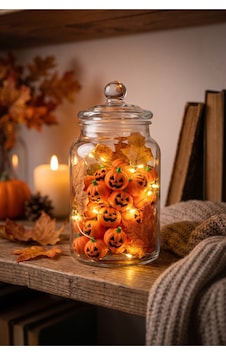 10'lu Halloween Mini Balkabağı Figürü - Ev Ve Parti Dekorasyonu Cadılar Bayramı Süsü Çok Renkli