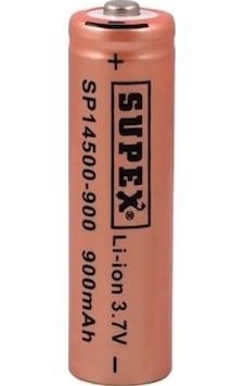 Supex SP14500-900 900 mAh 3.7 V 14500 Li-Ion Şarj Edilebilir Pil Supex SP14500-900 900 mAh 3.7 V 14500 Li-Ion Şarj Edilebilir Pil