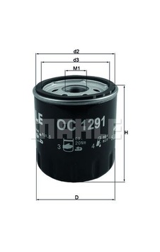 MAHLE-KNECHT OC1291 Yağ Filtresi Polo 14- / A1 14- / Fabia 14- 1.4 TDI