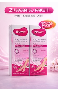 Biowet Pudralı Sir Ağda Bant Seti 41 Li Hassas Ciltler İçin Rosehip Vitamin E Epilasyon Seti 2 Paket Biowet Pudralı Sir Ağda Bant Seti 41 Li Hassas Ciltler İçin Rosehip Vitamin E Epilasyon Seti 2 Paket