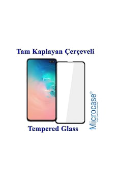 Samsung Galaxy Uyumlu S10 Plus 3D Curved Tam Kaplayan Tempered Cam Siyah Samsung Galaxy Uyumlu S10 Plus 3D Curved Tam Kaplayan Tempered Cam Siyah