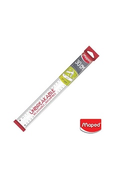 Maped Study Kırılmaz Cetvel Şeffaf 30cm Çok Renkli Maped Study Kırılmaz Cetvel Şeffaf 30cm Çok Renkli