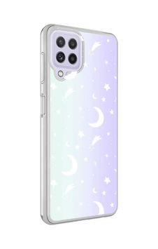 Galaxy A22 4g Kılıf Zore M-blue Desenli Kapak Moon No4 Galaxy A22 4g Kılıf Zore M-blue Desenli Kapak Moon No4