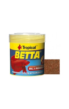 Tropical Betta Krill Ve Kan Kurdu Katkılı Pul Yem 50 ML Tropical Betta Krill Ve Kan Kurdu Katkılı Pul Yem 50 ML