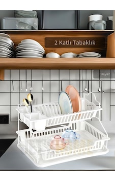 2 Katlı Bulaşıklık Paslanmaz Tezgah Üstü Tabaklık Bpa Free Bulaşık Sepeti Kurutmalık Beyaz 2 Katlı Bulaşıklık Paslanmaz Tezgah Üstü Tabaklık Bpa Free Bulaşık Sepeti Kurutmalık Beyaz