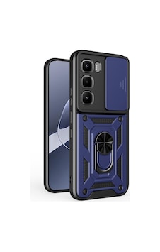 Teleplus İnfinix Hot 60 Pro Kılıf Magnetik Standlı Kamera Korumalı Slide Sürgülü Cover Kapak Lacivert Teleplus İnfinix Hot 60 Pro Kılıf Magnetik Standlı Kamera Korumalı Slide Sürgülü Cover Kapak Lacivert
