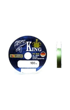 King Braid Ultra Sensitive Alman İp Misina 4x Pe Örgü 0,13mm - Standart King Braid Ultra Sensitive Alman İp Misina 4x Pe Örgü 0,13mm - Standart