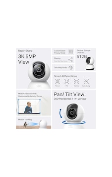 Tp-lınk Tapo Tc74 C230 3k 50mpix İç Mekan Wifi 12mt. Gece Görüşü 360 Dönüş İki Yönlü Ses Güvenlik Yapay Zeka Destekli Kamera 1923 Mh-hs4327-7051 Tp-lınk Tapo Tc74 C230 3k 50mpix İç Mekan Wifi 12mt. Gece Görüşü 360 Dönüş İki Yönlü Ses Güvenlik Yapay Zeka Destekli Kamera 1923 Mh-hs4327-7051