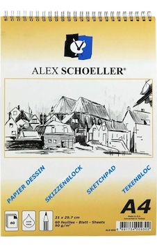 Alex Spralli Eskiz Çizim Blok 90 Gr. A4 60 Sayfa ALX-820 Alex Spralli Eskiz Çizim Blok 90 Gr. A4 60 Sayfa ALX-820