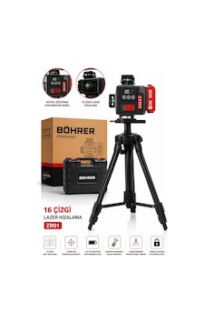 Böhrer Ba011439 2 Akülü Yeni Model 16 Satır 360 Derece 4 Köşe Profesyonel Yeşil Lazer Hizalama Makin Böhrer Ba011439 2 Akülü Yeni Model 16 Satır 360 Derece 4 Köşe Profesyonel Yeşil Lazer Hizalama Makin