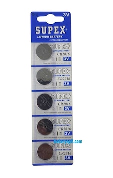 Supex Cr2016 3 V. Lithium Cihaz Pili 5 Li Kart Supex Cr2016 3 V. Lithium Cihaz Pili 5 Li Kart