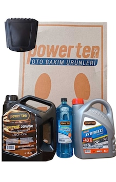 Power Ten 20W50 Motor Yağı + 3 Litre Antifriz + -20 C Cam Suyu Bakım Seti Power Ten 20W50 Motor Yağı + 3 Litre Antifriz + -20 C Cam Suyu Bakım Seti
