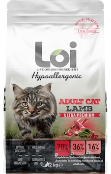 Loi Hipoalerjenik Kuzu Etli Yetişkin Kedi Maması 2 KG Loi Hipoalerjenik Kuzu Etli Yetişkin Kedi Maması 2 KG