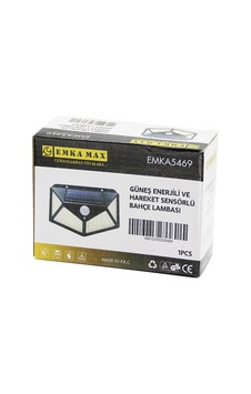 4 Açılı Solar - Hareket Sensörlü Aplik Duvar Lambası Dış Mekan 9.5 X 13.5cm Bx40 Çok Renkli 4 Açılı Solar - Hareket Sensörlü Aplik Duvar Lambası Dış Mekan 9.5 X 13.5cm Bx40 Çok Renkli