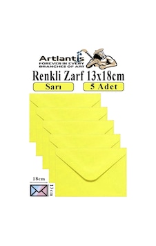 Renkli Zarf 13x18 Cm 5 Adet Renkli Mektup Zarfı Renkli Davetiye Zarfı Kartpostal Çekiliş Hediye Zarfı Sarı Renkli Zarf 13x18 Cm 5 Adet Renkli Mektup Zarfı Renkli Davetiye Zarfı Kartpostal Çekiliş Hediye Zarfı Sarı