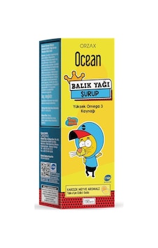 Ocean Balık Yağı Şurubu Karışık Meyve Aromalı Kral Şakir 150 ML Ocean Balık Yağı Şurubu Karışık Meyve Aromalı Kral Şakir 150 ML