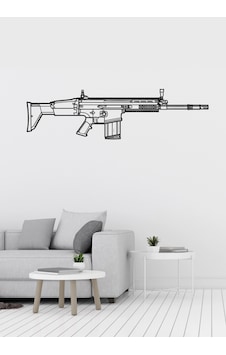 Fn-scar Figürlü Dekoratif Metal Duvar Süsü Fn-scar Figürlü Dekoratif Metal Duvar Süsü