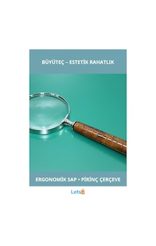 Estetik Boynuz Saplı Pirinç Büyüteç