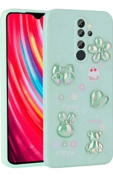 Xiaomi Redmi Note 8 Pro Kılıf Kabartma Figürlü Parlak Zore Toys Silikon Kapak Light Green Xiaomi Redmi Note 8 Pro Kılıf Kabartma Figürlü Parlak Zore Toys Silikon Kapak Light Green