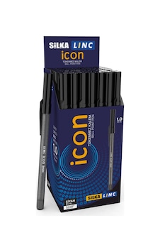 Linc Icon 50'li 1.0mm Kapaklı Tükenmez Kalem Siyah Diğer