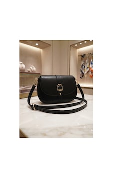 Names Bag Lüks Toka Detaylı Siyah Kadın Omuz Ve Çapraz Çanta Ve Davet Çantası Siyah Siyah