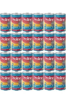 Pro Line Somonlu ve Alabalıklı Yetişkin Kedi Konservesi 24 x 400 G