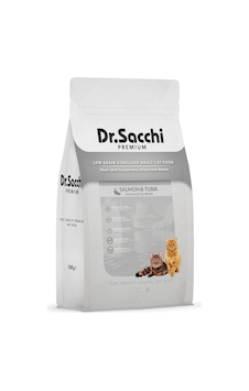 Dr. Sacchi Premium Somon ve Tuna Balıklı Kısırlaştırılmış Yetişkin Kedi Maması 1500 G Dr. Sacchi Premium Somon ve Tuna Balıklı Kısırlaştırılmış Yetişkin Kedi Maması 1500 G