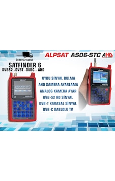 Satfinder 6 Alpsat As06 Dvbs2 -Dvbt -Dvbc - Ahd Sinyal Bulucu