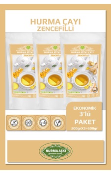 Hurma Aşkı Hurma Çayı Zencefilli 3 x 200 G Hurma Aşkı Hurma Çayı Zencefilli 3 x 200 G