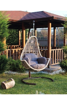 Eminhome Capri Swing Rattan Örme Salıncak Açık Capi Çok Renkli