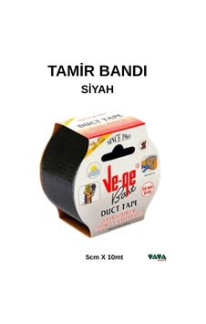 Vege -siyah- Tamir Yalıtım Bantı , Duct Tape Tamir, Hobi, Ağır Ambalaj - 5cm X 10mt - 680256998