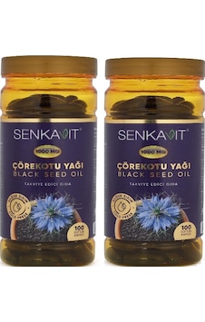 Senkavit 1000 MG Bitkisel Çörekotu Yağı Bitkisel Gıda Takviyesi 2 x 100 Kapsül