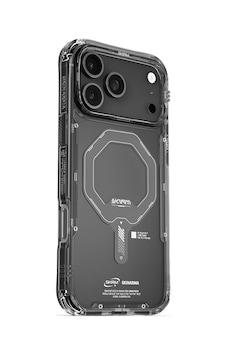 Apple Uyumlu iPhone 17 Pro Max Kılıf M-safe Şarjlı Şeffaf Airbag Skinarma Saido Mag-charge Kapak Füme