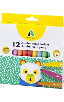 Adel Jumbo Keçeli Kalem Seti 12'li Adel Jumbo Keçeli Kalem Seti 12'li