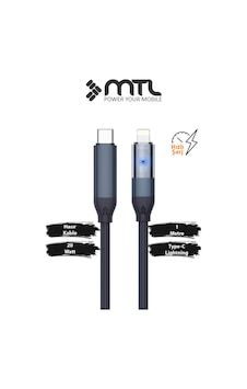 Type-c To Lightning Hızlı Şarj Ve Data Kablosu - 20w Pd Örgülü Mt-a2131 Type-c To Lightning Hızlı Şarj Ve Data Kablosu - 20w Pd Örgülü Mt-a2131