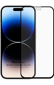 Microsonic iPhone Apple 15 Pro Max Uyumlu Seramik Matte Flexible Ekran Koruyucu Siyah Microsonic iPhone Apple 15 Pro Max Uyumlu Seramik Matte Flexible Ekran Koruyucu Siyah