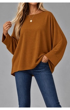 Zenna Tarz Oversize Yarasa Kol Bluz Sarı-taba Zenna Tarz Oversize Yarasa Kol Bluz Sarı-taba