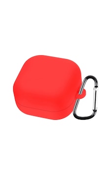 Samsung Galaxy Buds 4 / 4 Pro Uyumlu Kılıf Askılı Mat Silikon Ürün Kulaklık Değildir Kırmızı