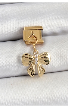 316l Çelik Sallantılı Zirkon Taşlı Fiyonk Model Gold Renk Nomination Charm Çok Renkli 316l Çelik Sallantılı Zirkon Taşlı Fiyonk Model Gold Renk Nomination Charm Çok Renkli
