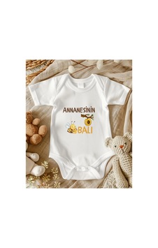 Lupi Anneanne Yazılı Bebek Zıbın % 100 Pamuk 69 ekru Lupi Anneanne Yazılı Bebek Zıbın % 100 Pamuk 69 ekru