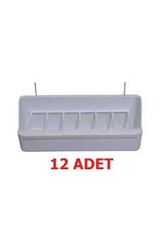 Uzun Beyaz Yemlik 6 Gözlü 12 Adet Uzun Beyaz Yemlik 6 Gözlü 12 Adet