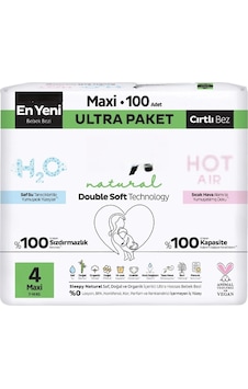 Znv Zenvia Mey İthalat Natural Double Soft Bebek Bezi Ultra Paket 4 Beden 100 Adet Znv2025 Cmn