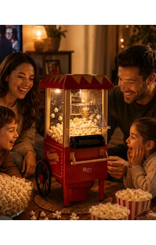 Sıcak Hava Popcorn Makinesi Yağsız Mısır Patlatıcı Nostaljik Tasarım Kırmızı Sıcak Hava Popcorn Makinesi Yağsız Mısır Patlatıcı Nostaljik Tasarım Kırmızı