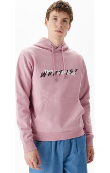 The Kooples Erkek Baskılı Kapüşonlu Pembe Sweatshirt The Kooples Erkek Baskılı Kapüşonlu Pembe Sweatshirt