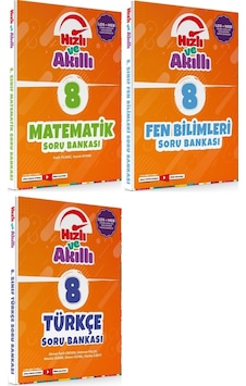 Tammat 8. Sınıf Matematik + Fen Bilimleri + Türkçe Hızlı Ve Akıllı Soru Bankası Set 3 Kitap Tammat 8. Sınıf Matematik + Fen Bilimleri + Türkçe Hızlı Ve Akıllı Soru Bankası Set 3 Kitap
