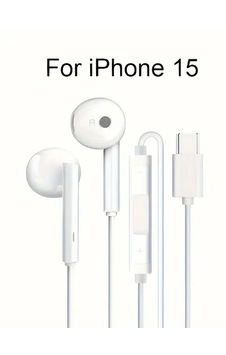 Apple Uyumlu iPhone 15 Plus / 15 Pro / 16 Plus / 16 Pro Usb-c Kablolu Kulak İçi Kulaklık Type-c Apple Uyumlu iPhone 15 Plus / 15 Pro / 16 Plus / 16 Pro Usb-c Kablolu Kulak İçi Kulaklık Type-c